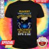 Warning Grumpy Sarcatic Machinist Annoy At Your Own Risk Skullcap Shirt