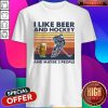I Like Beer And Hockey And Maybe 3 People Vintage Shirt