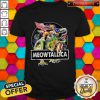 Meowica American Flag Cat T Rex Dinosaur 4th Of July Independence Day Fireworks Shirt