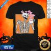 Colorful Skeleton Drink Dunkin Donuts Coffee Shirt