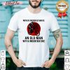Hot Never Underestimate An Old Man With A Mountain Bike Blood Moon Shirt - Design By Effecttee.com