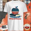 Apple Book American Flag 5th Grade Teacher Shirt