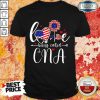 Sunflower American Flag Love Being Called CNS Nurse 4Th Of July Shirt