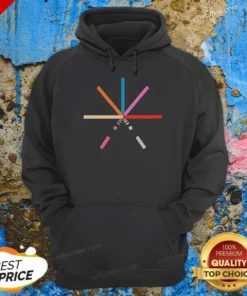 Awesome Abstract Geometric Color Burst Minimalist Pattern Composition Hoodie