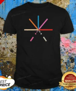 Awesome Abstract Geometric Color Burst Minimalist Pattern Composition shirt optimized showing vibrant geometric pattern on a fitted crew neck shirt