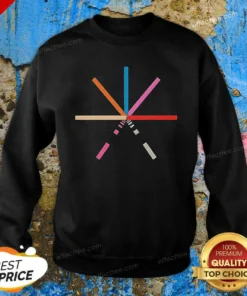 Awesome Abstract Geometric Color Burst Minimalist Pattern Composition Sweatshirt