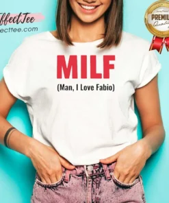 Funny 20 MILF Man I Love Fabio V-Neck Shirt