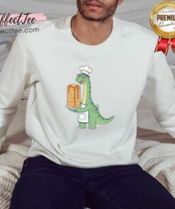 Good The Pancake Saurus Cute Funny Dinosaur sweatshirt optimized for showcasing vibrant colors and design details.