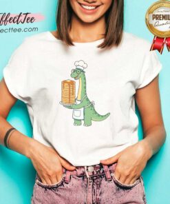 Good The Pancake Saurus Cute Funny Dinosaur v neck optimized for an adorable and fun look.