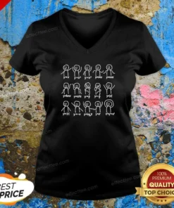Hot Math Functions Stick Figures Meme V Neck Shirt v neck optimized, soft fabric with comfortable fit