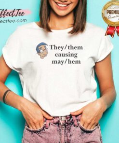 Hot They Them Causing Mayhem Milhouse Van Houten The Simpsons Meme v neck optimized image showcasing the design.