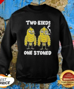 Hot Top Two Birds One Stoned Smoking Sweatshirt