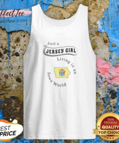 Pretty Just A Jersey Girl Living In An Iowa World Iowa Flag Map tank top optimized on tank top optimized