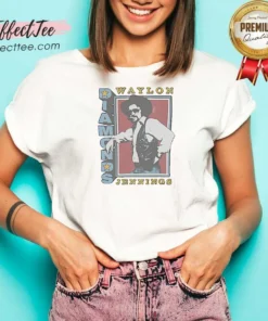 Pretty Waylon Jennings Diamonds Ringer V-Neck Shirt