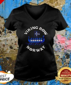 Awesome Viking Row Norway Soccer Viking Ship Rowing V-Neck Shirt