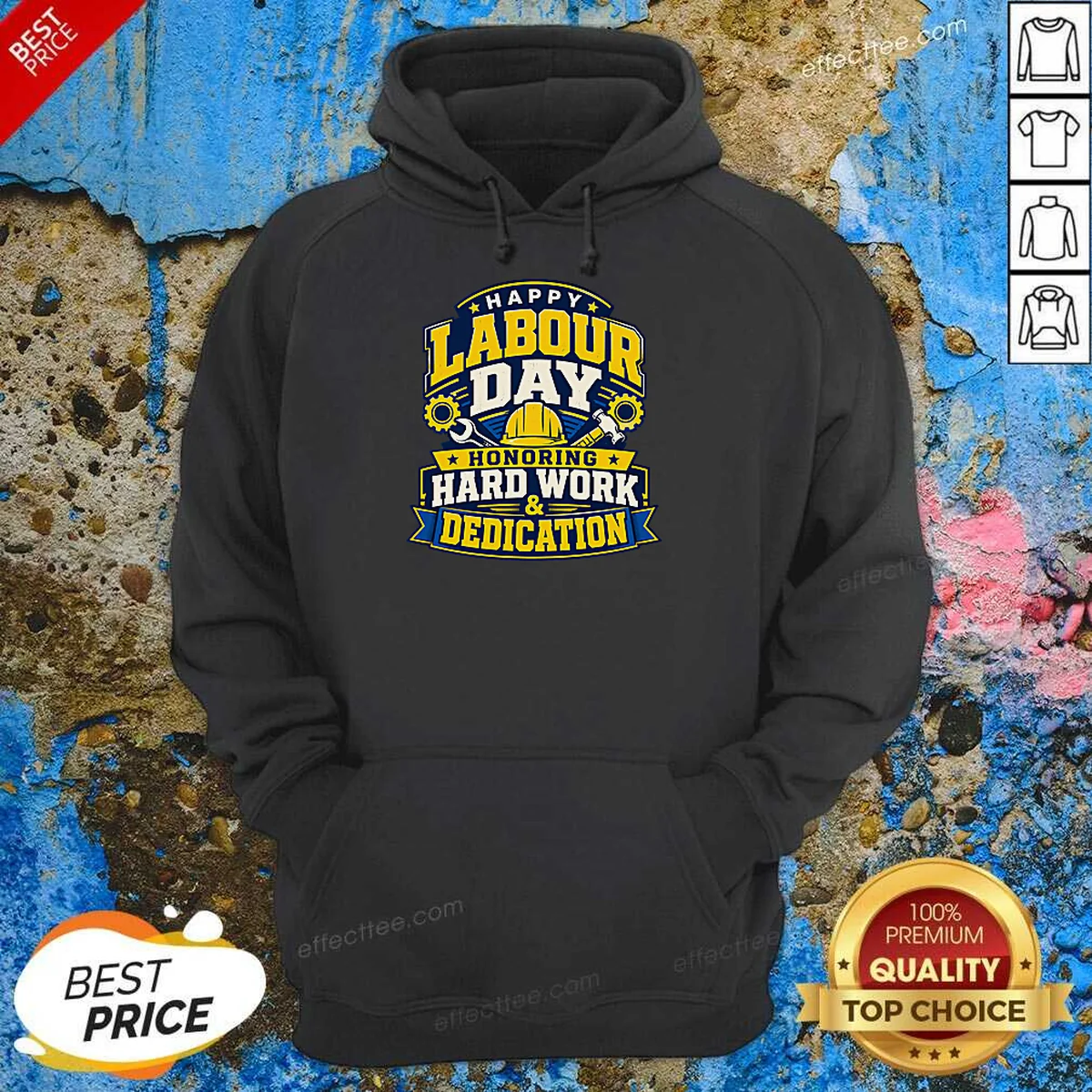 Funny Labour Day Celebration Typography Hoodie