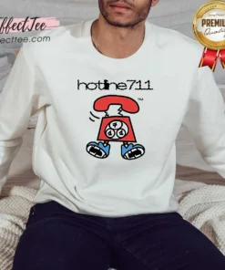 Funny Telephone Cartoon Hotline711 Sweatshirt