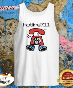 Funny Telephone Cartoon Hotline711 Tank Top