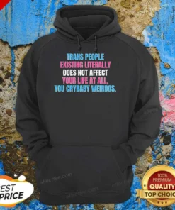 Funny Trans People Existing Literally Does Not Affect Your Life At All You Crybaby Weirdos Hoodie
