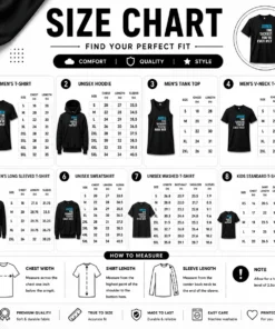 Size chart for Good Amon The Sickest You'Ve Ever Met with measurements in inches and cm