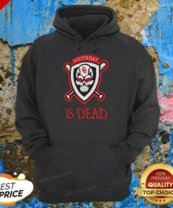 Good Officials Yesterday Is Dead Oklahoma Sooners Baseball Skull Hoodie
