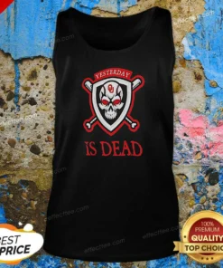 Good Officials Yesterday Is Dead Oklahoma Sooners Baseball Skull Tank Top