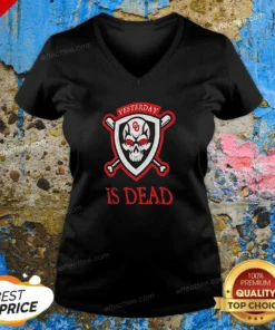 Good Officials Yesterday Is Dead Oklahoma Sooners Baseball Skull V-Neck Shirt