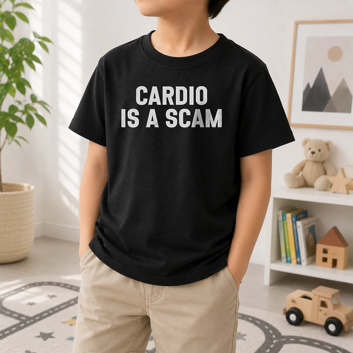 Happy Nice Cardio Is A Scam Kids T-Shirt