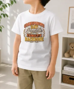 Hot Grandparents Day Proud Family Backbone Vintage Kids T Shirt in classic fit cotton for children
