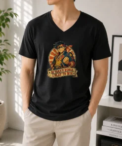 Hot Takas World Vintage Anime Characters Passion V-Neck Shirt