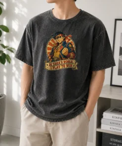 Hot Takas World Vintage Anime Characters Passion Washed T-Shirt