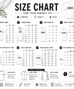 Size chart for Hot The Decisive Moment with measurements in inches and cm for accurate fit