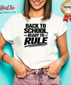 Nice Back To School Ready To Rule Line Art For Students V-Neck Shirt