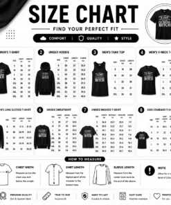 Size chart for Nice Good Well Call Me A Chip And Dip Me In Queso Because Im Nacho Bitch shirt with measurements in inches and cm