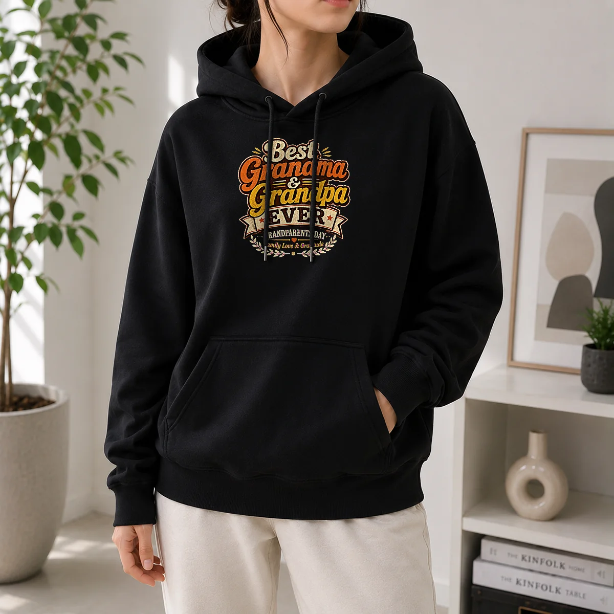 Nice Grandparents Day Vintage Best Grandma Grandpa Hoodie