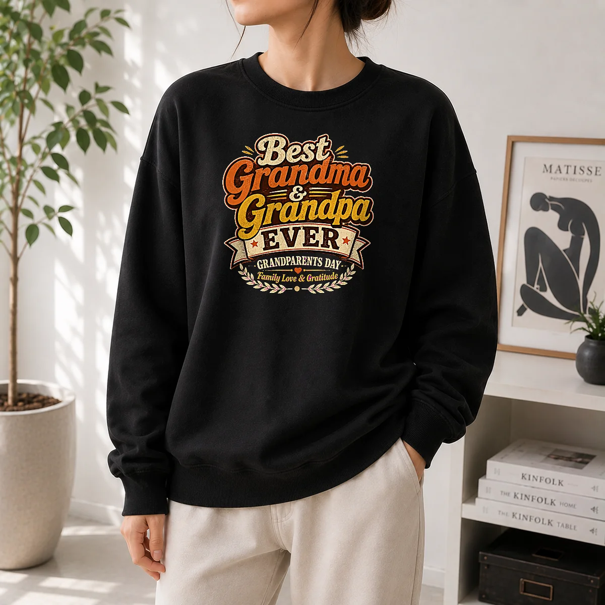 Nice Grandparents Day Vintage Best Grandma Grandpa Sweater