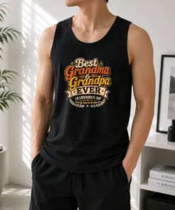 Nice Grandparents Day Vintage Best Grandma Grandpa Tank Top