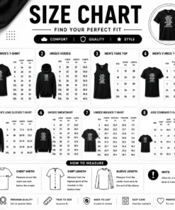 Size chart for Nice I'M Not Scared Of My Wife I'M Just Doing What I Love Which Is Not Making Her Mad with measurements in inches and cm