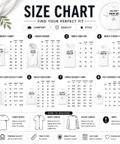 Size chart for Nice You Do Not Know Me Federal Witness Protection Program United States Of America with measurements in inches and cm