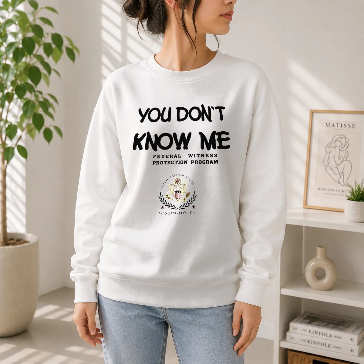 Nice You Do Not Know Me Federal Witness Protection Program United States Of America Sweater
