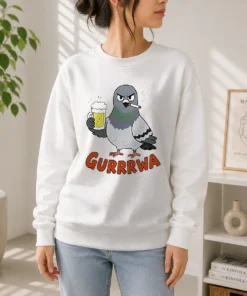 Official Angry Pigeon With Beer And Cigarette Sweater