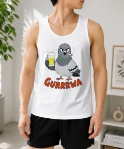 Official Angry Pigeon With Beer And Cigarette Tank Top