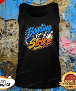Official Bowling For Strike Typography Tank Top