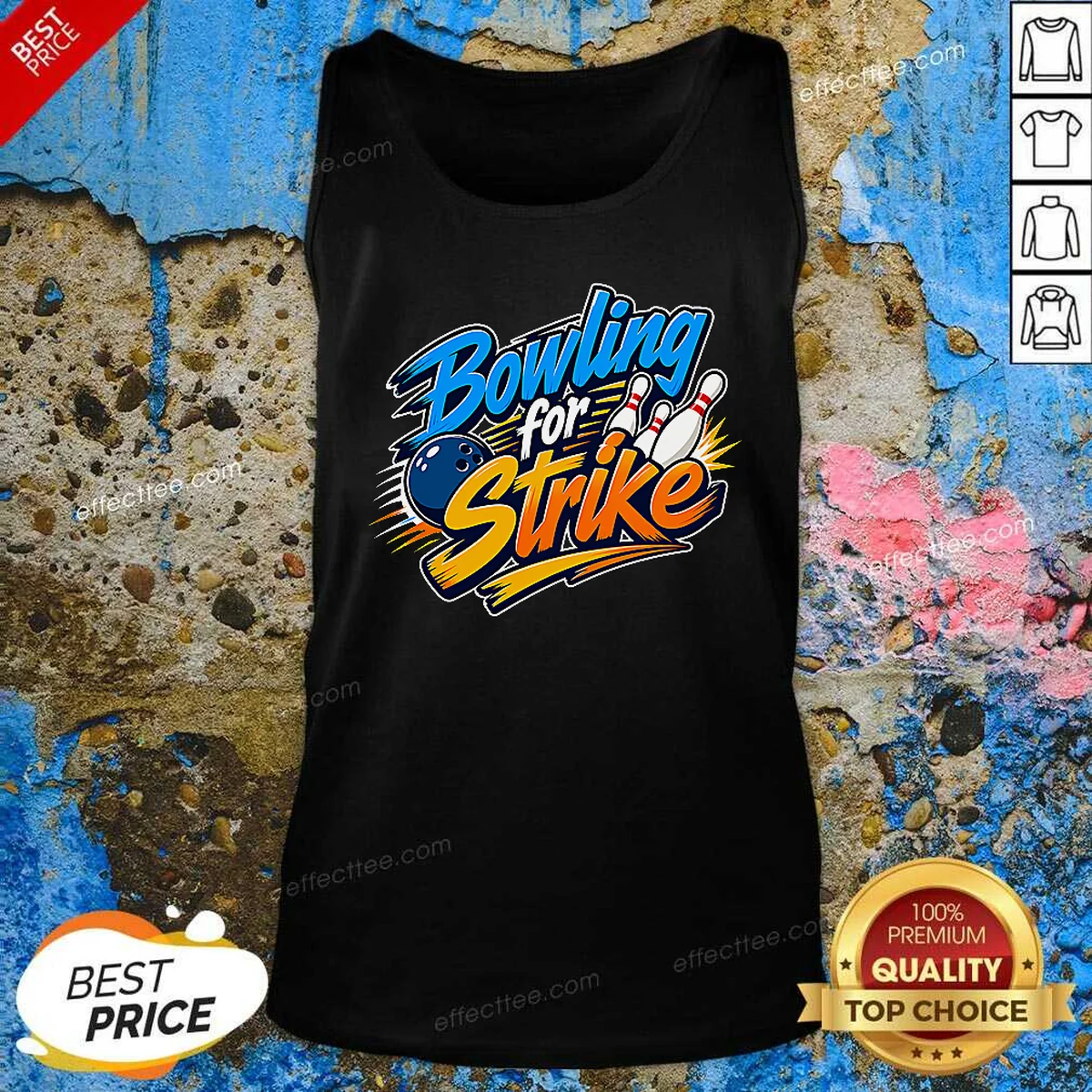 Official Bowling For Strike Typography Tank Top
