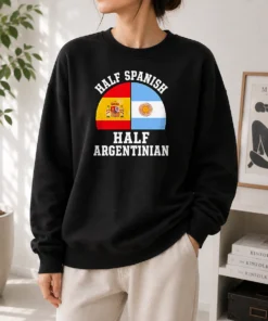 Official Half Spanish Half Argentinian Flags Sweater