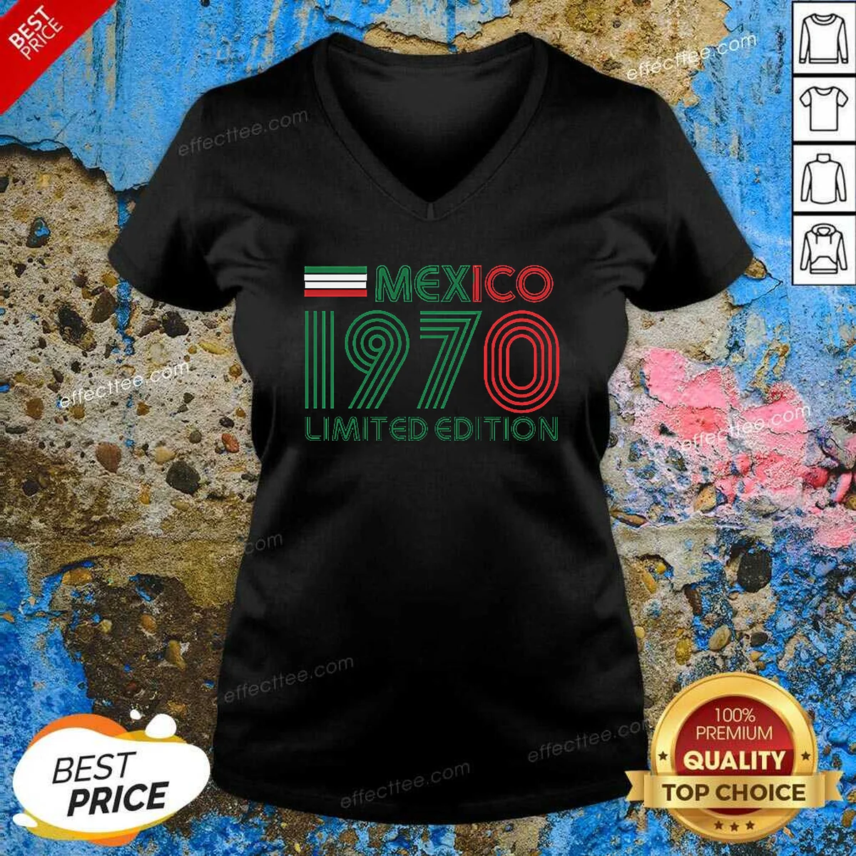 Official Retro Mexico 1970 Limited Edition V-Neck Shirt Official Retro Mexico 1970 Limited Edition V-Neck Shirt