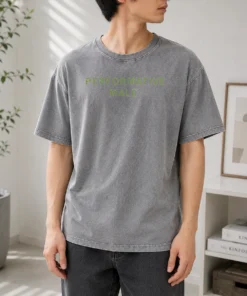 Original Performative Male Washed T Shirt in soft cotton fabric with a relaxed fit
