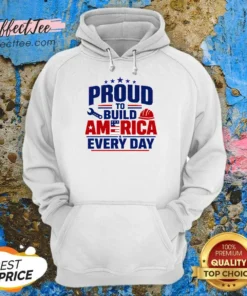 Premium Labour Day Proud American Worker Typography Hoodie