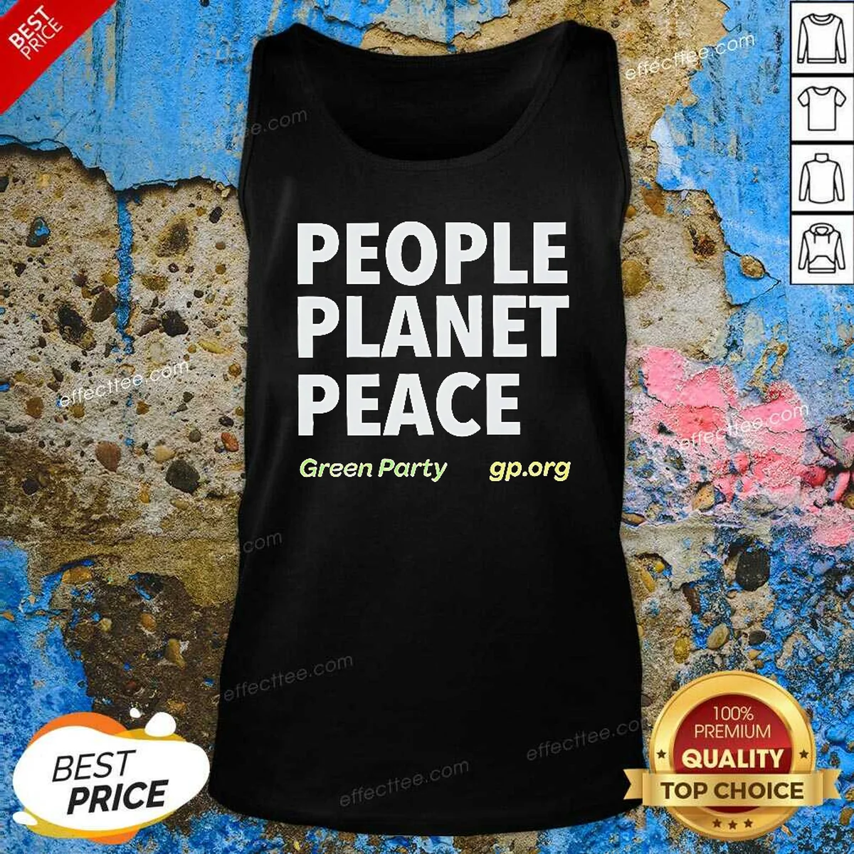 Premium People Planet Peace Green Party Political Activism Tank Top
