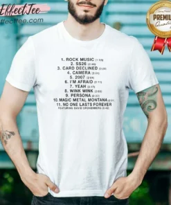 Pretty Charli Rock Music SS26 Tracklist shirt optimized in a classic short-sleeve fit with vibrant tracklist print